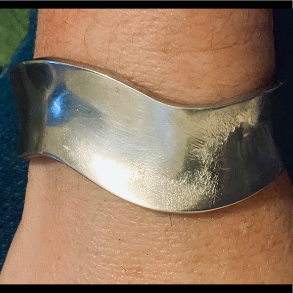 Vintage Jewelry - Vintage Taxco Alicia Plata .950 Modernist Cuff